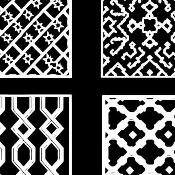 Intra απο ξύλο plywood  Χρώμα wenge 3mm-4mm πάχος - Κομψό σετ πάνελ κοπής με λέιζερ Δίασταση 20x25 cm INTRAFABR-123180004 - Image 8