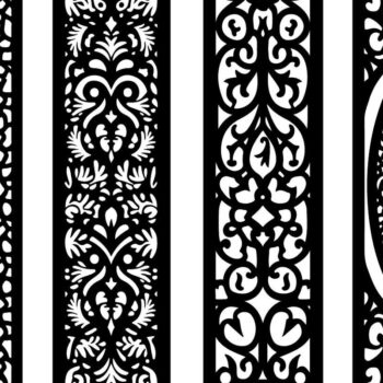 Intra απο ξύλο plywood  Χρώμα wenge 3mm-4mm πάχος - Κομψό σετ πάνελ κοπής με λέιζερ Δίασταση 20x25 cm INTRAFABR-123180004 - Image 9