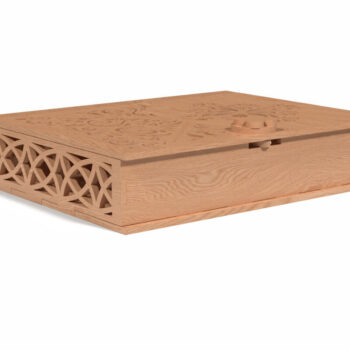 Intra απο ξύλο plywood  Χρώμα wenge 3mm-4mm πάχος - Κομψό ξύλινο κουτί κοπής με λέιζερ 3D Δίασταση 30x30 cm INTRAFABR-123180040 - Image 4