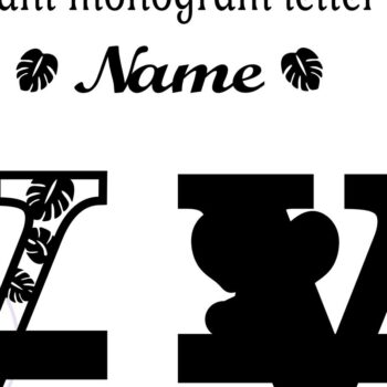 Intra απο ξύλο plywood Χρώμα wenge 3mm-4mm πάχος - Μονόγραμμα με κεφαλαίο ελέφαντα Γράμμα V Δίασταση 30x20 cm INTRAFABR-91872927 - Image 2