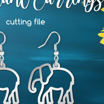 Intra απο ξύλο plywood  Χρώμα wenge 3mm-4mm πάχος - αποκοπής Eephant Earring Δίασταση 3x3 cm INTRAFABR-98597971 - Image 1