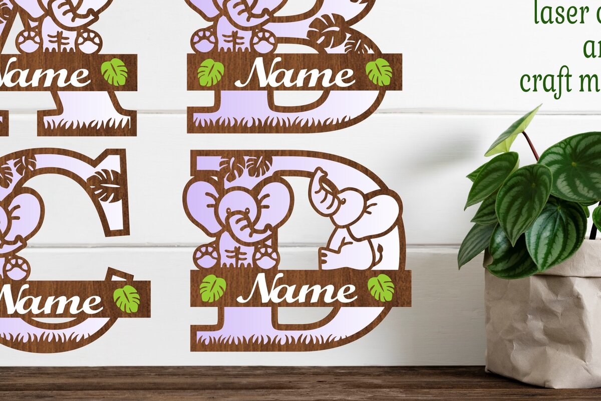 Intra απο ξύλο plywood  Χρώμα wenge 3mm-4mm πάχος - δέσμης γραμμάτων μονογράμματος ελέφαντα Δίασταση 30x20 cm INTRAFABR-122587976