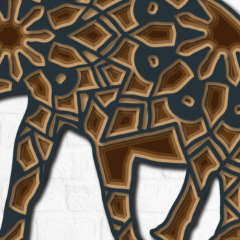 Intra απο ξύλο plywood Χρώμα wenge 3mm-4mm πάχος - Ελέφαντας Πολυστρωματικός Δίασταση 30x20 cm INTRAFABR-122587960 - Image 1