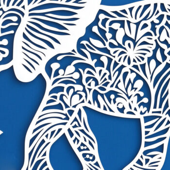 Intra απο ξύλο plywood  Χρώμα wenge 3mm-4mm πάχος - Δέσμη Cut Paper Cut Elephant Δίασταση 10x15 cm INTRAFABR-87160316 - Image 8