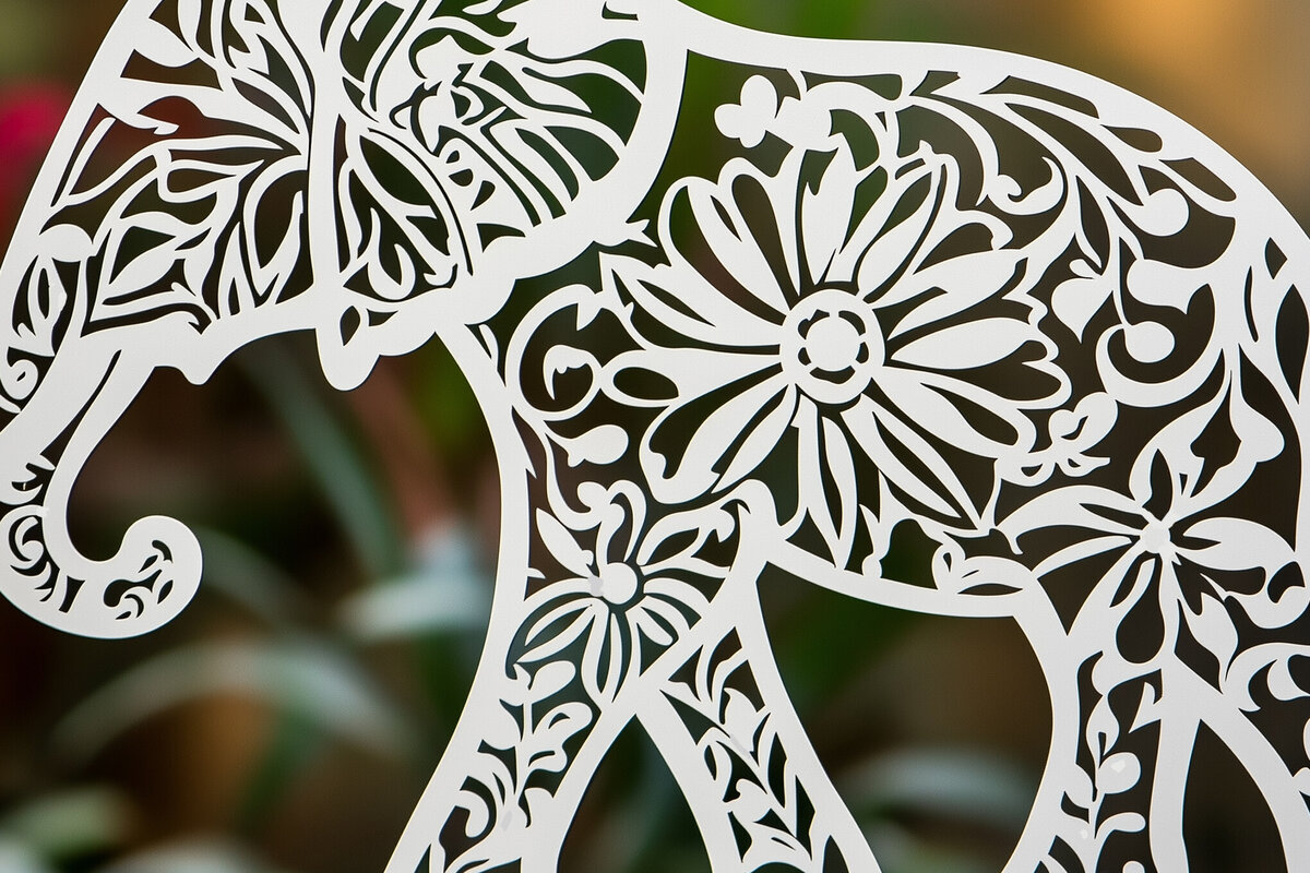 Intra απο ξύλο plywood  Χρώμα wenge 3mm-4mm πάχος - Πρότυπο κοπής με λέιζερ κοπής χαρτιού ελέφαντα Δίασταση 10x15 cm INTRAFABR-87160329