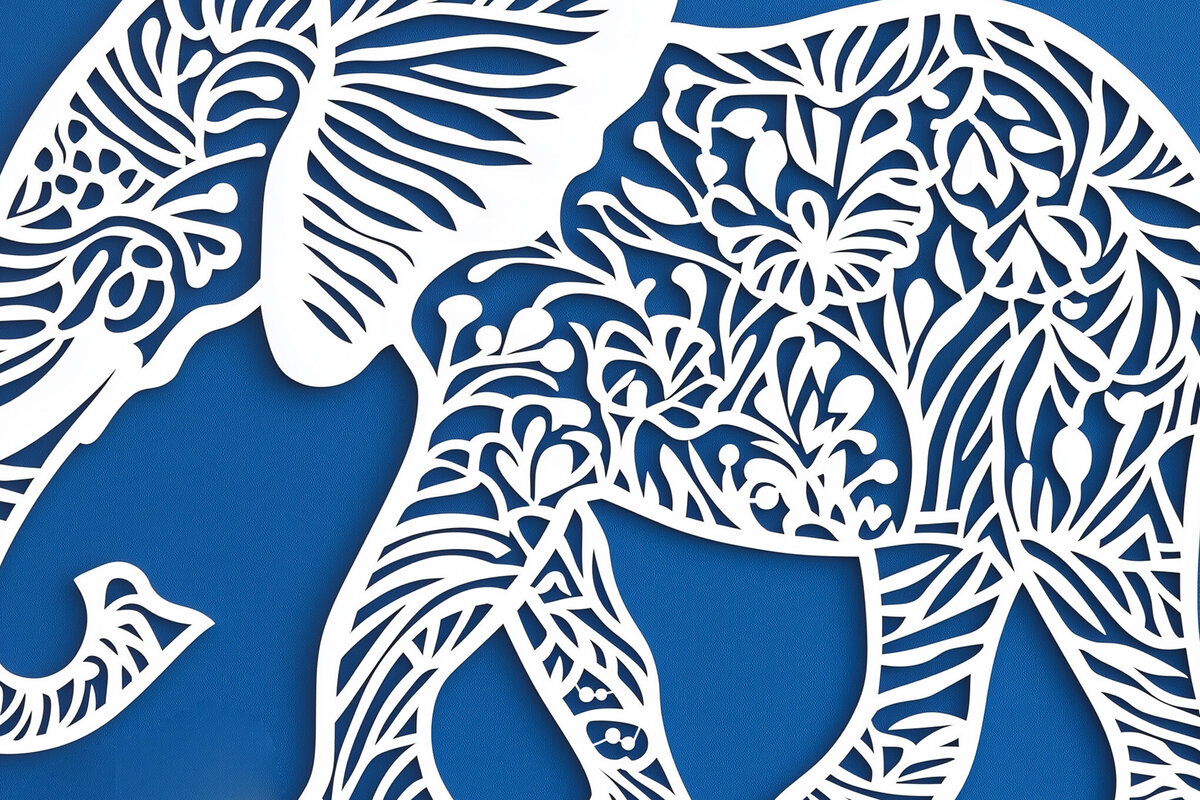 Intra απο ξύλο plywood  Χρώμα wenge 3mm-4mm πάχος - Πρότυπο κοπής με λέιζερ κοπής χαρτιού ελέφαντα Δίασταση 10x15 cm INTRAFABR-87250404