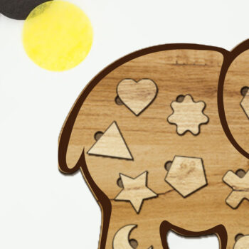 Intra απο ξύλο plywood  Χρώμα wenge 3mm-4mm πάχος - Elephant Puzzle για παιδιά, Αρχεία με στρώσεις Δίασταση 10x12 cm INTRAFABR-98388346 - Image 3