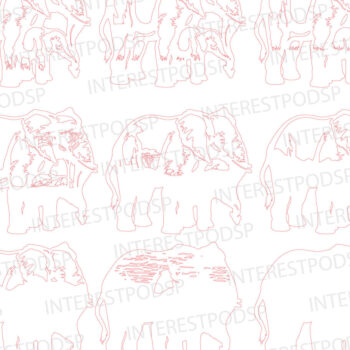 Intra απο ξύλο plywood Χρώμα wenge 3mm-4mm πάχος - Ελέφαντας με στρώσεις σκηνής σαφάρι Δίασταση 20x20 cm INTRAFABR-122587670 - Image 3