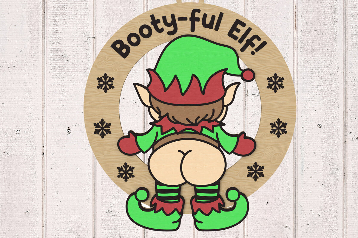 Intra απο ξύλο plywood  Χρώμα wenge 3mm-4mm πάχος - Elf Booty-ful Ornament Δίασταση 6x6 cm INTRAFABR-122587717