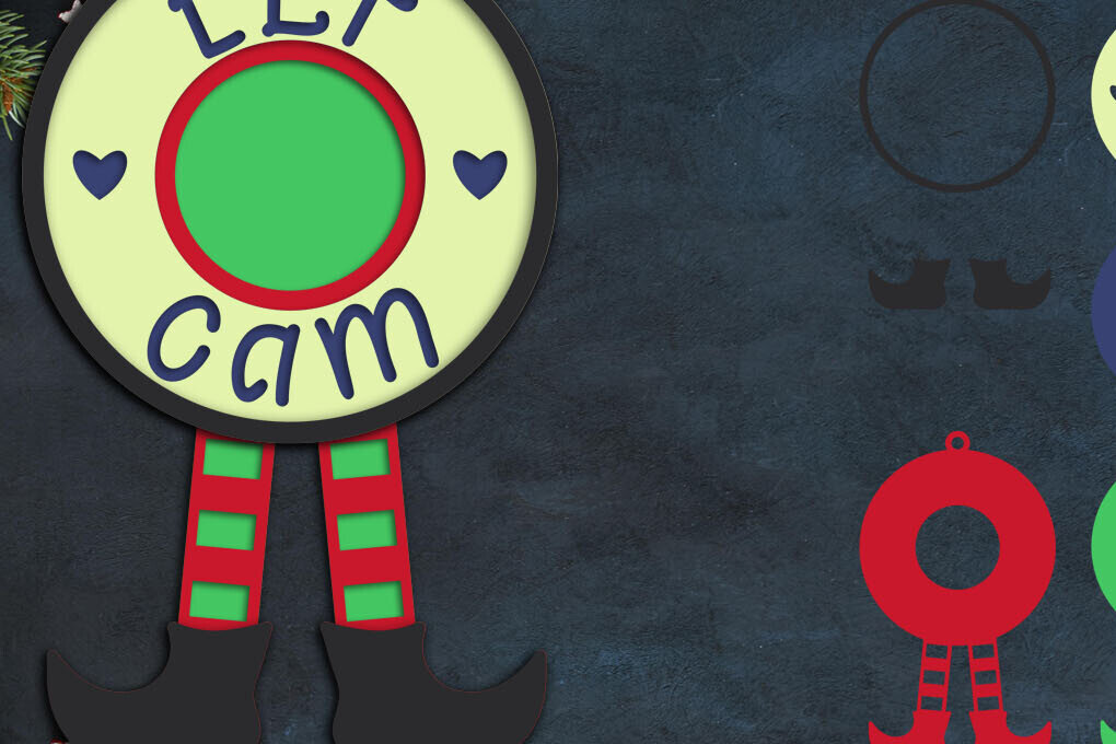 Intra απο ξύλο plywood  Χρώμα wenge 3mm-4mm πάχος - Elf Cam , Χριστουγεννιάτικο 3d Layered Decor Δίασταση 8x8 cm INTRAFABR-122676964