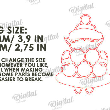 Intra απο ξύλο plywood Χρώμα wenge 3mm-4mm πάχος - Χριστουγεννιάτικα στολίδια ξωτικού με λέιζερ Δίασταση 6x6 cm INTRAFABR-122676953 - Image 2