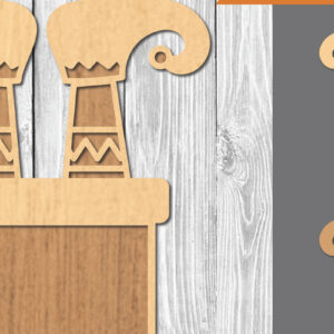 Intra απο ξύλο plywood  Χρώμα wenge 3mm-4mm πάχος - Elf Feet Decoration 2 Δίασταση 20x20 cm INTRAFABR-98253808