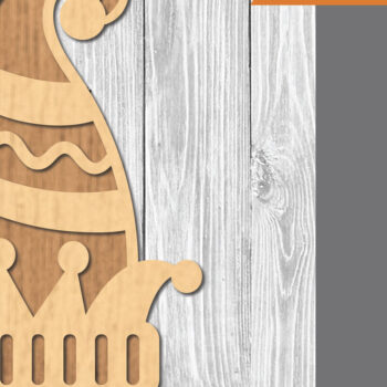 Intra απο ξύλο plywood  Χρώμα wenge 3mm-4mm πάχος - Elf Hat Decoration Δίασταση 20x20 cm INTRAFABR-122676982 - Image 1