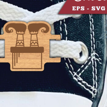 Intra απο ξύλο plywood  Χρώμα wenge 3mm-4mm πάχος - Κορδόνια με πόδια ξωτικού Ετικέτες 2 Δίασταση 20x20 cm INTRAFABR-122587828 - Image 1