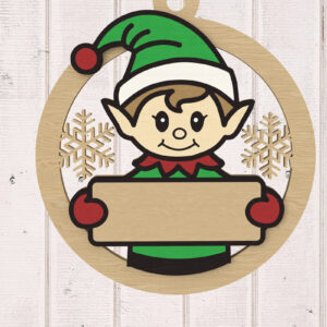 Intra απο ξύλο plywood  Χρώμα wenge 3mm-4mm πάχος - κοπής με λέιζερ Ξωτικό στολίδι Δίασταση 6x6 cm INTRAFABR-91289427