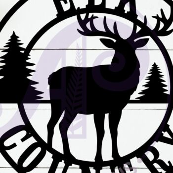 Intra απο ξύλο plywood  Χρώμα wenge 3mm-4mm πάχος - Elk Country Wall Art Sign, Δίασταση 40x50 cm INTRAFABR-91289482 - Image 2