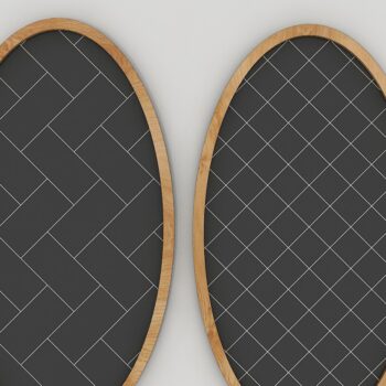 Intra απο ξύλο plywood  Χρώμα wenge 3mm-4mm πάχος - Ellipse Frames με μοτίβα Αρχεία λέιζερ Δίασταση 20x25 cm INTRAFABR-91289491 - Image 5