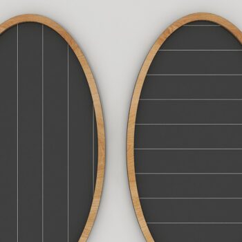 Intra απο ξύλο plywood  Χρώμα wenge 3mm-4mm πάχος - Ellipse Frames με μοτίβα Αρχεία λέιζερ Δίασταση 20x25 cm INTRAFABR-91289491 - Image 6