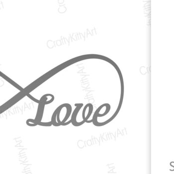Intra απο ξύλο plywood  Χρώμα wenge 3mm-4mm πάχος - Endless Infinity Love Cake Topper Δίασταση 20x20 cm INTRAFABR-97011889 - Image 2