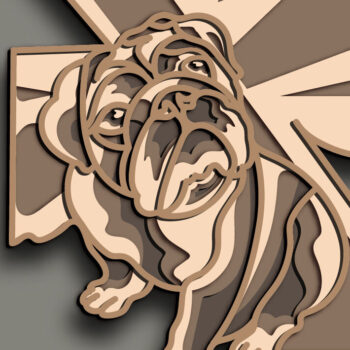 Intra απο ξύλο plywood  Χρώμα wenge 3mm-4mm πάχος - English Bull-Dog Multilayer /Vector Δίασταση 30x20 cm INTRAFABR-47229674 - Image 3