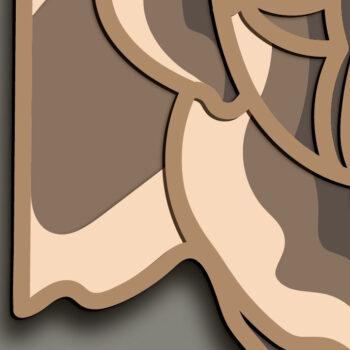 Intra απο ξύλο plywood  Χρώμα wenge 3mm-4mm πάχος - English Bull-Dog Multilayer /Vector Δίασταση 30x20 cm INTRAFABR-47229674 - Image 4