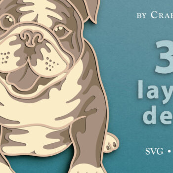 Intra απο ξύλο plywood Χρώμα wenge 3mm-4mm πάχος - αποκοπής 3D Layer English Bulldog Δίασταση 30x20 cm INTRAFABR-117724892 - Image 1