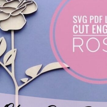 Intra απο ξύλο plywood  Χρώμα wenge 3mm-4mm πάχος - Αγγλικό τριαντάφυλλο κομμένο λουλούδι με λέιζερ Δίασταση 20x20 cm INTRAFABR-69697151 - Image 1