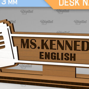 Intra απο ξύλο plywood  Χρώμα wenge 3mm-4mm πάχος - Αγγλικά Teacher Desk Name Plate LaserCut Δίασταση 30x20 cm INTRAFABR-69697157