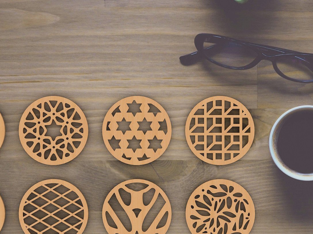 Intra απο ξύλο plywood  Χρώμα wenge 3mm-4mm πάχος - Χαραγμένα σουβέρ / Σετ σουβέρ Trivet Δίασταση 30x20 cm INTRAFABR-122723013