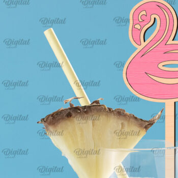 Intra απο ξύλο plywood  Χρώμα wenge 3mm-4mm πάχος - Δέσμη κοπής με λέιζερ με χαραγμένο Drink Topper Δίασταση 30x20 cm INTRAFABR-122558984 - Image 2