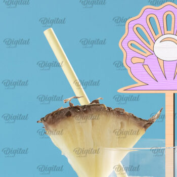 Intra απο ξύλο plywood  Χρώμα wenge 3mm-4mm πάχος - Δέσμη κοπής με λέιζερ με χαραγμένο Drink Topper Δίασταση 30x20 cm INTRAFABR-122558984 - Image 3