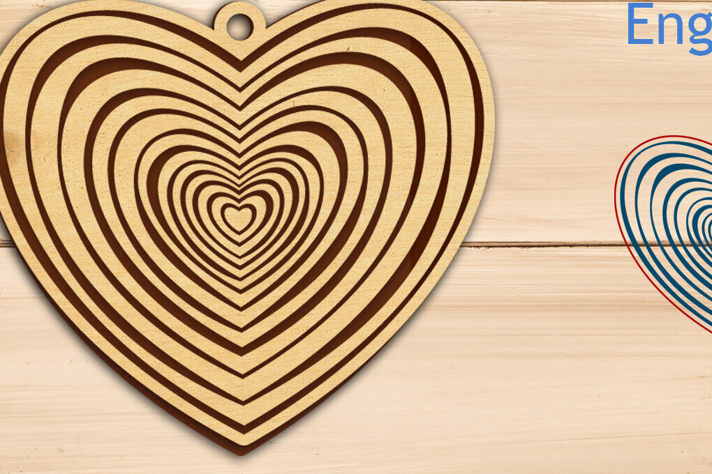 Intra απο ξύλο plywood  Χρώμα wenge 3mm-4mm πάχος - Μπρελόκ Καρδιάς με χαραγμένο Δίασταση 4x4 cm INTRAFABR-122559029