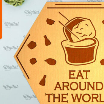 Intra απο ξύλο plywood Χρώμα wenge 3mm-4mm πάχος - Χαραγμένο Sushi Board Δίασταση 30x20 cm INTRAFABR-120685799 - Image 1