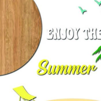 Intra απο ξύλο plywood  Χρώμα wenge 3mm-4mm πάχος - Απολαύστε το Summer Door Hanger Cut File Δίασταση 30x20 cm INTRAFABR-96507120 - Image 3