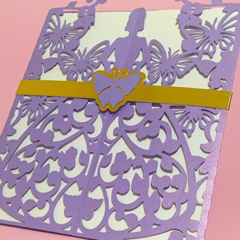 Intra απο ξύλο plywood  Χρώμα wenge 3mm-4mm πάχος - Φάκελος Διπλός Ανοιγόμενος SWEET SIXTEEN Δίασταση 20x20 cm INTRAFABR-98048091 - Image 3