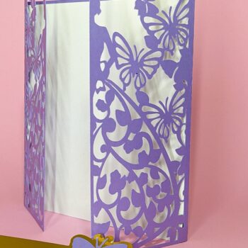 Intra απο ξύλο plywood  Χρώμα wenge 3mm-4mm πάχος - Φάκελος Διπλός Ανοιγόμενος SWEET SIXTEEN Δίασταση 20x20 cm INTRAFABR-98048091 - Image 5