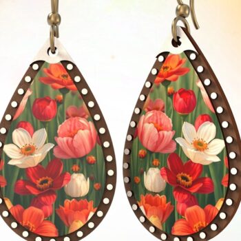 Intra απο ξύλο plywood Χρώμα wenge 3mm-4mm πάχος - Ethnic Style Σκουλαρίκια Drop Δίασταση 32x52 cm INTRAFABR-100735734 - Image 4