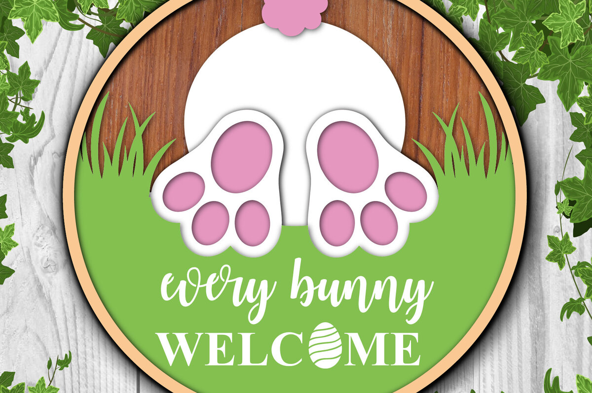 Intra απο ξύλο plywood  Χρώμα wenge 3mm-4mm πάχος - Κάθε λαγουδάκι καλωσορίζει το Πάσχα της πόρτας Δίασταση 15x15 cm INTRAFABR-95304508