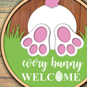 Intra απο ξύλο plywood  Χρώμα wenge 3mm-4mm πάχος - Κάθε λαγουδάκι καλωσορίζει το Πάσχα της πόρτας Δίασταση 15x15 cm INTRAFABR-95304508 - Image 2