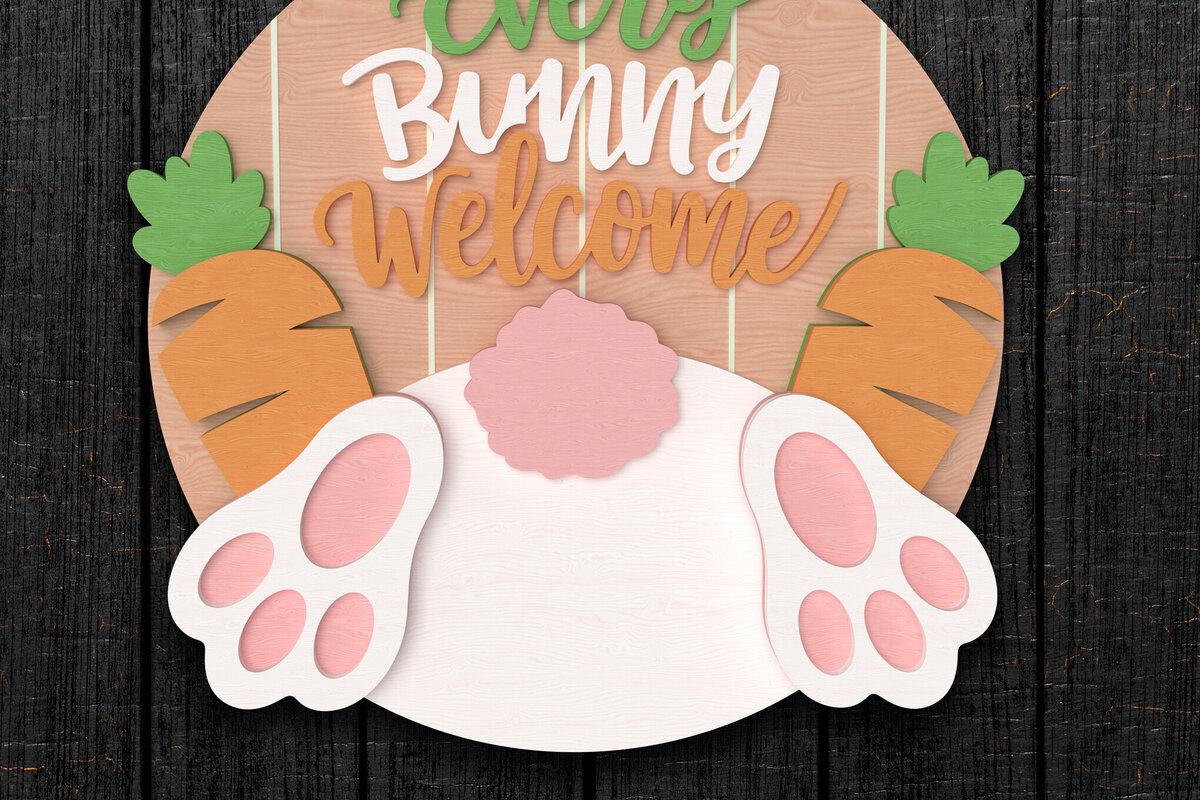 Intra απο ξύλο plywood  Χρώμα wenge 3mm-4mm πάχος - Κάθε λαγουδάκι καλωσορίζει το Πάσχα Δίασταση 30x20 cm INTRAFABR-95304518