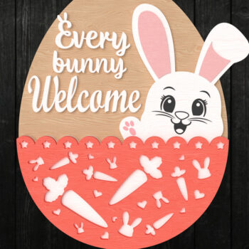 Intra απο ξύλο plywood  Χρώμα wenge 3mm-4mm πάχος - Κάθε λαγουδάκι καλωσορίζει το Πάσχα Δίασταση 30x20 cm INTRAFABR-95304529 - Image 1