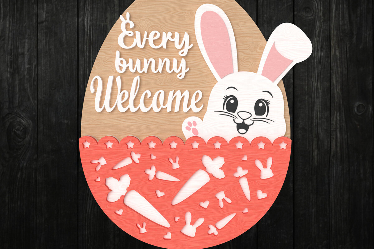 Intra απο ξύλο plywood  Χρώμα wenge 3mm-4mm πάχος - Κάθε λαγουδάκι καλωσορίζει το Πάσχα Δίασταση 30x20 cm INTRAFABR-95304529