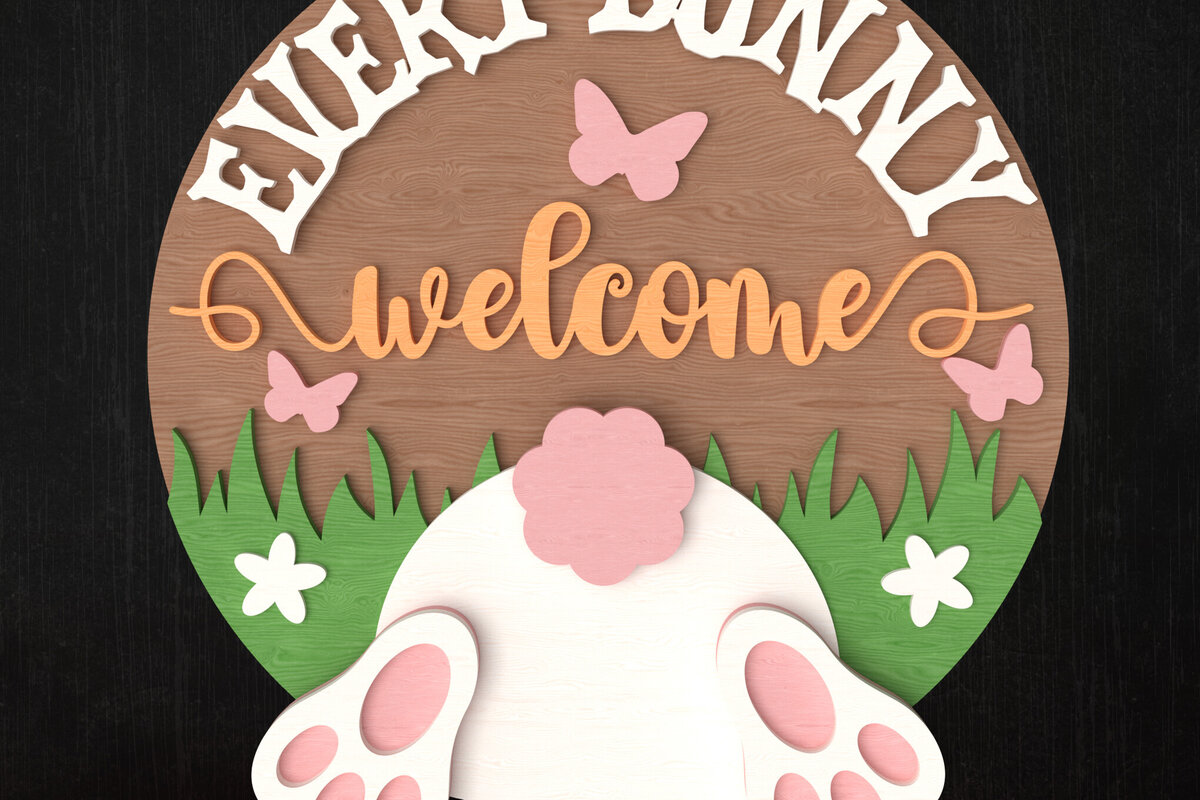 Intra απο ξύλο plywood  Χρώμα wenge 3mm-4mm πάχος - Κάθε λαγουδάκι καλωσορίζει το Πάσχα Δίασταση 6x6 cm INTRAFABR-95304096