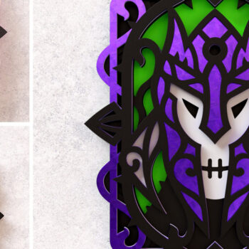 Intra απο ξύλο plywood Χρώμα wenge 3mm-4mm πάχος - Evil Knight Wall Art 3D Layered Cut Δίασταση 30x30 cm INTRAFABR-100821271 - Image 7