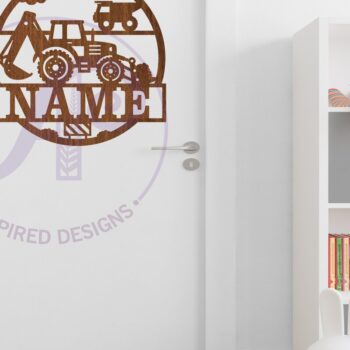 Intra απο ξύλο plywood  Χρώμα wenge 3mm-4mm πάχος - Πινακίδα ονόματος κατασκευής εκσκαφέα Δίασταση 30x20 cm INTRAFABR-47679479 - Image 3