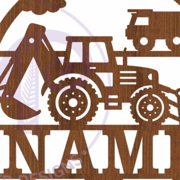 Intra απο ξύλο plywood  Χρώμα wenge 3mm-4mm πάχος - Πινακίδα ονόματος κατασκευής εκσκαφέα Δίασταση 30x20 cm INTRAFABR-47679479 - Image 4