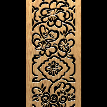 Intra απο ξύλο plywood  Χρώμα wenge 3mm-4mm πάχος - Εξαιρετικά σχέδια κοπής με λέιζερ Δίασταση 3200x7200 cm INTRAFABR-72140231 - Image 3