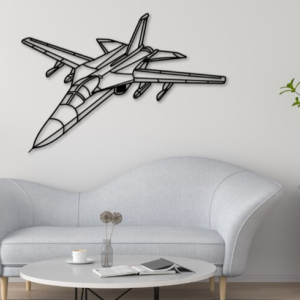 Intra απο ξύλο plywood  Χρώμα wenge 3mm-4mm πάχος - F-111 Aircraft Silhouette Dxf Δίασταση 20x20 cm INTRAFABR-96220459