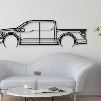 Intra απο ξύλο plywood Χρώμα wenge 3mm-4mm πάχος - F150 Car Silhouette Dxf Δίασταση 20x20 cm INTRAFABR-98651398 - Image 1