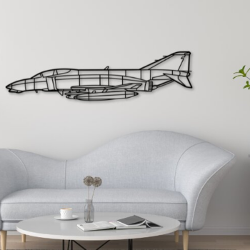 Intra απο ξύλο plywood Χρώμα wenge 3mm-4mm πάχος - F4B Phantom Aircraft Silhouett Δίασταση 20x20 cm INTRAFABR-98651431 - Image 1